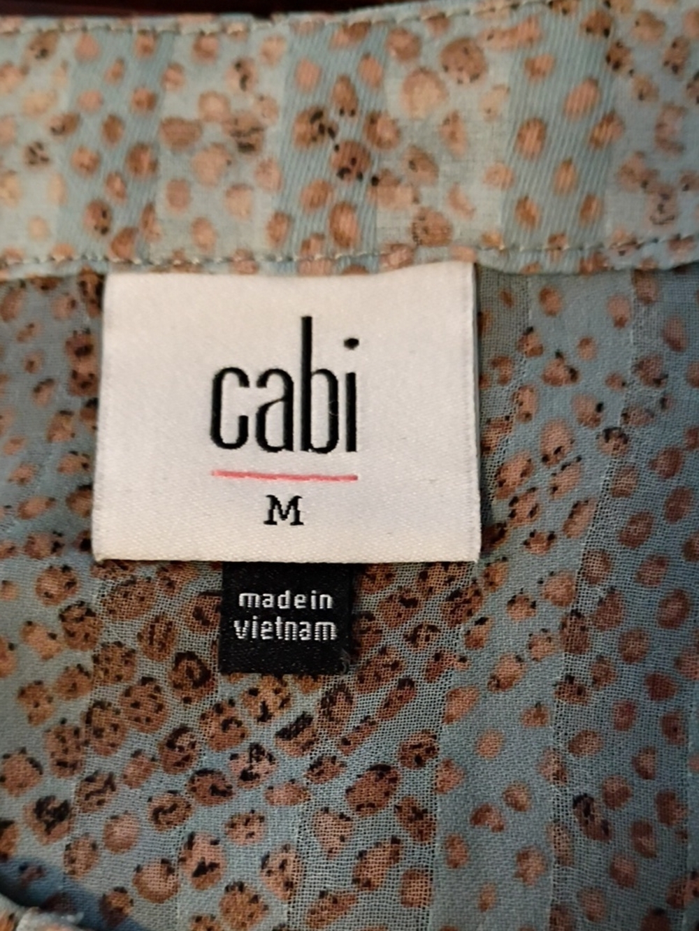CAbi Neutral Snake-Print Ruffle Front Blouse - Picture 5 of 5